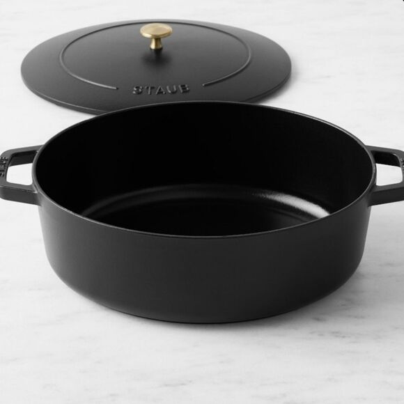 Staub Enameled Cast Iron French Oven 6 1/4QT- Matte Black - Picture 2 of 12